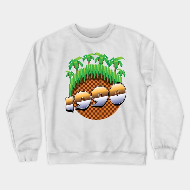 1990 Video game palms Crewneck Sweatshirt by nickemporium1